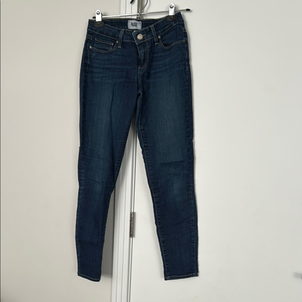 PAIGE Verdugo Ankle Skinny Jeans with Stretch and Mid-Rise Fit size 25 EUC